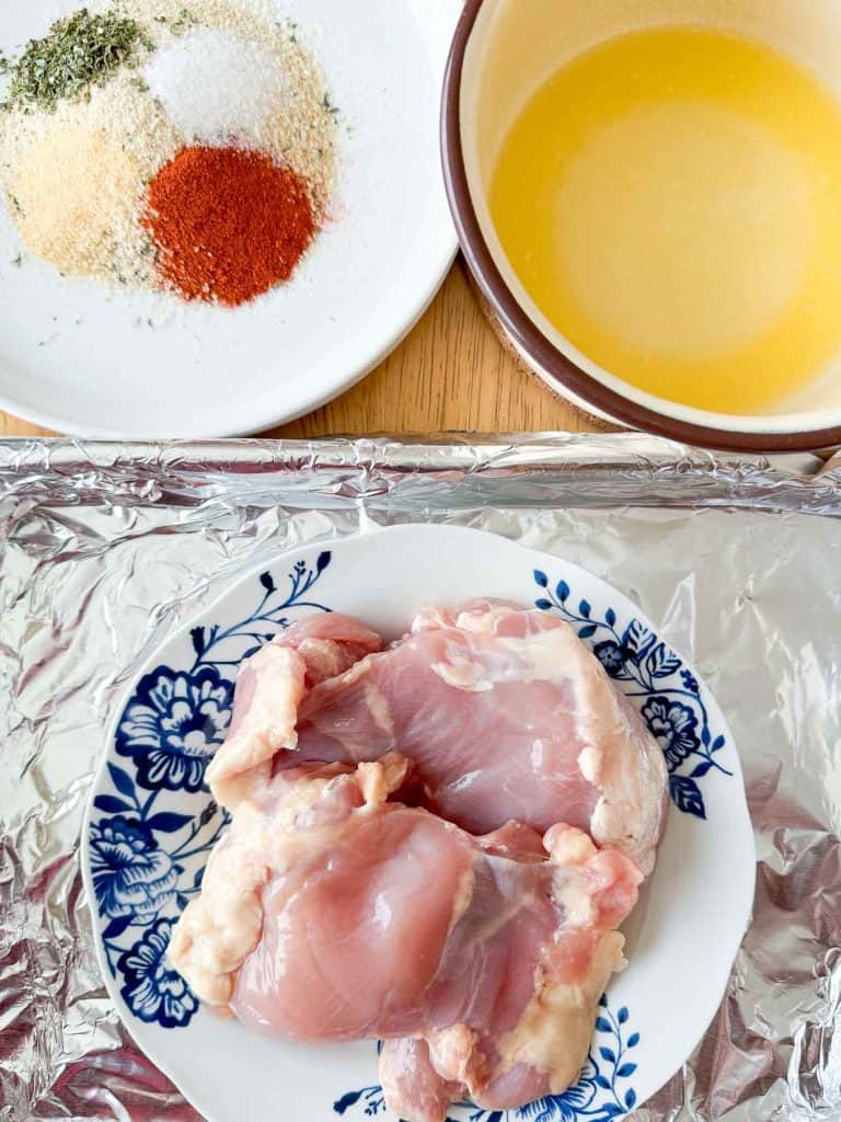 Ingredients for oven fried chicken.