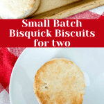 Pin for small batch bisquick biscuits.