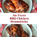 Pin for Air Fryer BBQ Chicken Drumsticks.