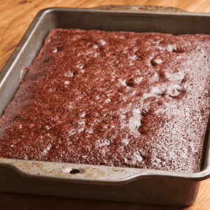 Brownie base for the cakes.