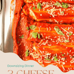Pin for 3 Cheese Manicotti.