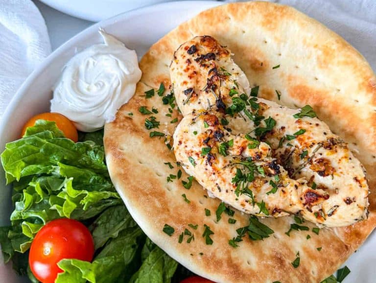 Grilled lemon garlic chicken.