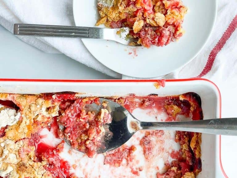 Strawberry dump cake.
