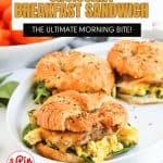 Pin for Croissant Breakfast Sandwich.