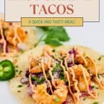 Pin for crispy shrimp tacos.