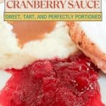 Pin for small batch whole cranberry sauce.