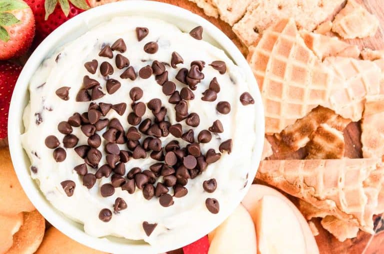 Chocolate chip dip and dippers.